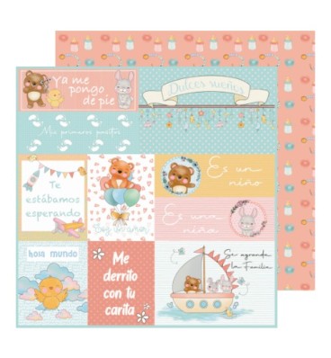 Mi Bebé Paper Kit, 12 papers double-sided printed