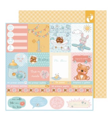 Mi Bebé Paper Kit, 12 papers double-sided printed