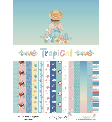 Kit Tropical, Colección digital 31 páginas