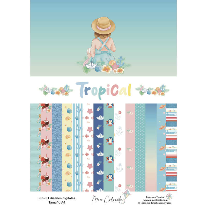 Kit Tropical, Colección digital 31 páginas