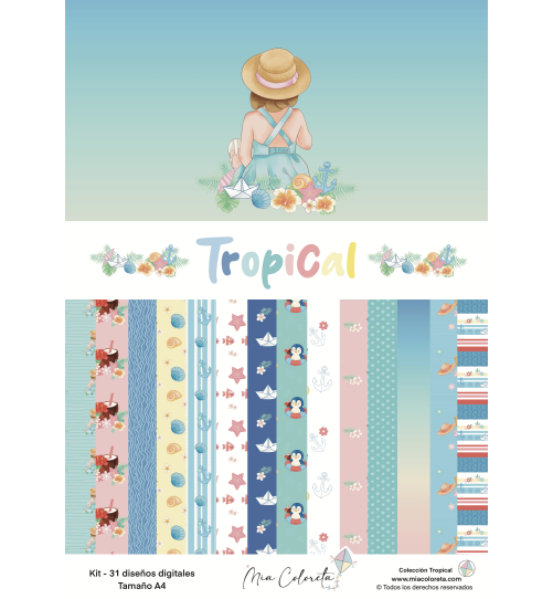 Kit Tropical, Colección digital 31 páginas